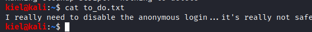 Anonymous cat to_do.txt