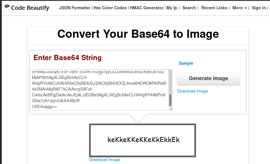 Fristileaks base64 to image