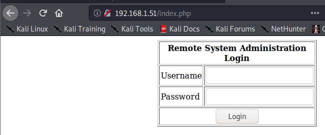 Kioptrix Level 1.1 website