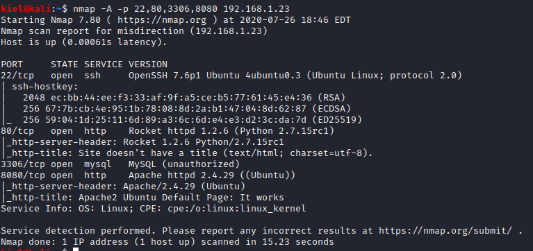 Misdirection nmap