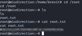 Misdirection root.txt