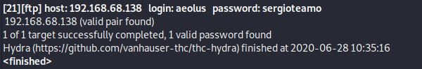 symfonos2 aeolus password