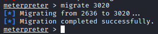 Blue metasploit migrate