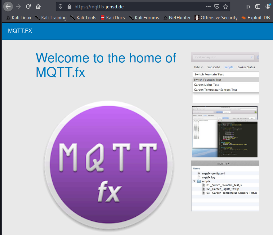 Broker MQTT.fx website