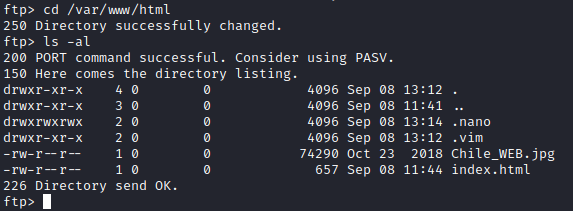 Chili ftp html directory