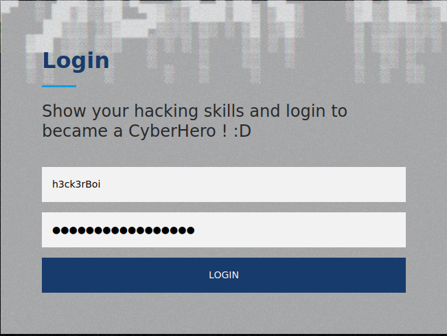 CyberHeroes website login
