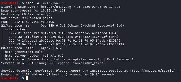 Erit Securus nmap