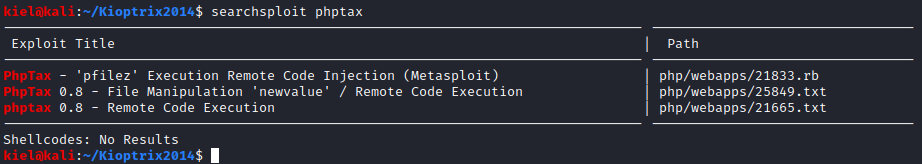 Kioptrix 2014 searchsploit