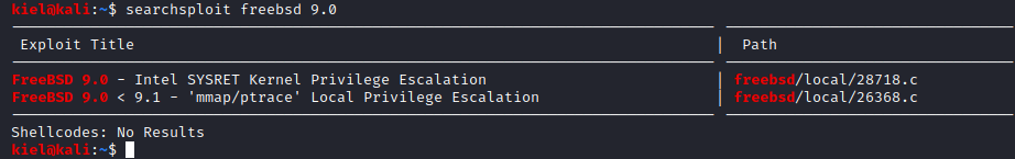 Kioptrix 2014 searchsploit freebsd 9.0