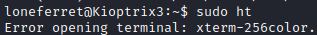Kioptrix Level 1.2 sudo ht error