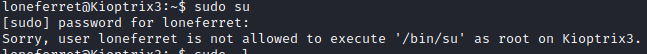 Kioptrix Level 1.2 sudo su failure