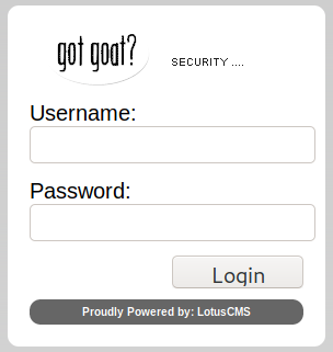 Kioptrix Level 1.2 LotusCMS login