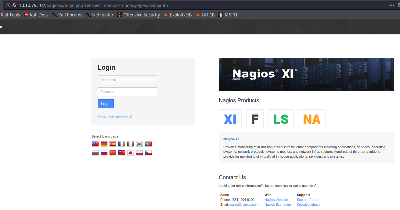 Nax Nagios Login