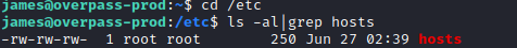 Overpass /etc/hosts permissions