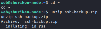 Shuriken inflate ssh-backup file