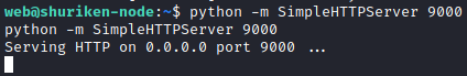 Shuriken python SimpleHTTPServer