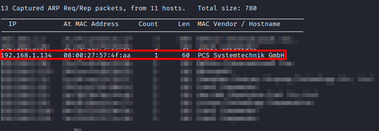 VulnOS 2 netdiscover