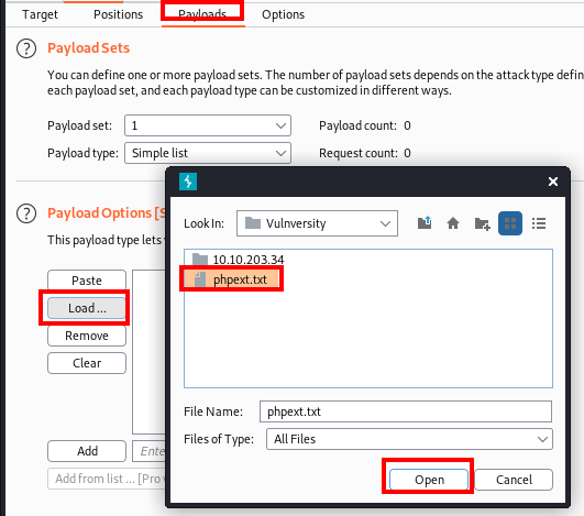 Vulnversity Burp Suite 4