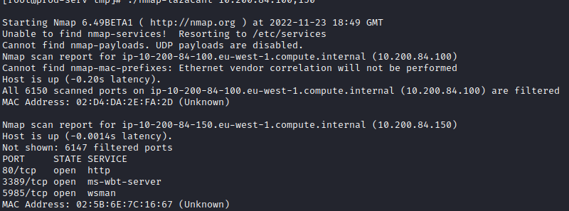 Wreath nmap host scan