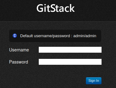 Wreath gitstack login page