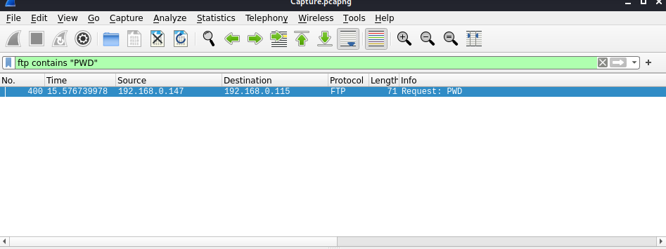 h4cked Wireshark ftp PWD