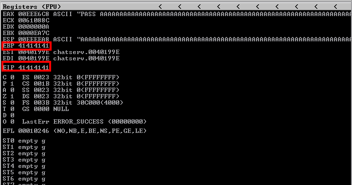 Brainstorm overwrite EIP ESP