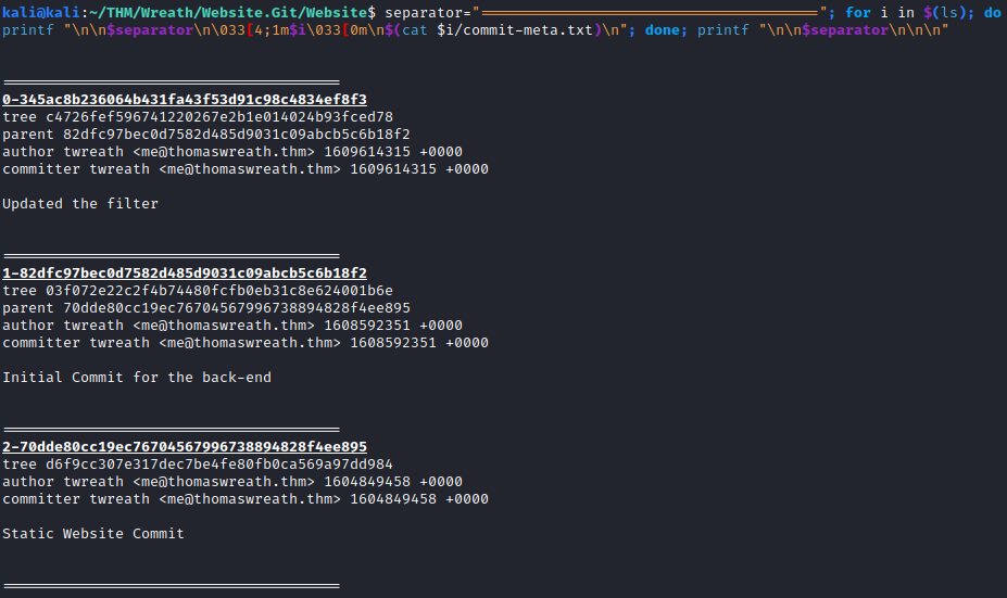 Wreath extract git website repository